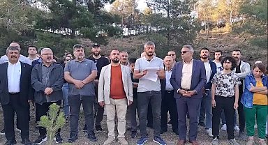 Hatay'ın Serinyol ilçesinde TOKİ köy evleri projesi için Yıldırım mesire alanında ağaç kesimine bölge halkından tepki 