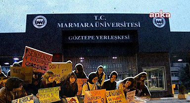 İkbal Uzuner ve Ayşenur Halil'in öldürülmesini protesto eden beş kadın öğrenciye