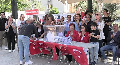 İzmir'de İmamoğlu için yazılan mektuplar bisikletle Silivri'ye doğru yola çıktı