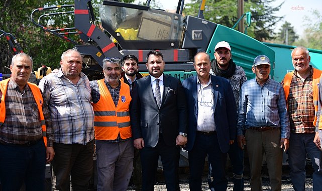 Kahramankazan Belediye Başkanı Çırpanoğlu, devam eden asfalt çalışmalarını yerinde inceledi