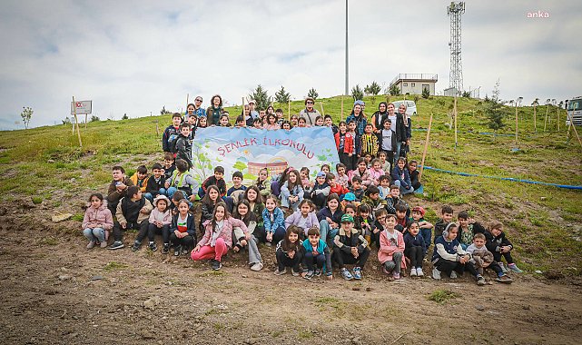 Keçiören Belediyesi'nden ilkokul öğrencilerine fidan dikimi etkinliği