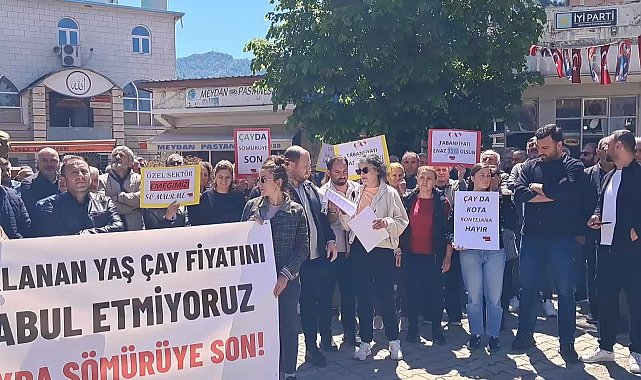Kemalpaşalı çay üreticilerinden 'fiyat' protestosu: