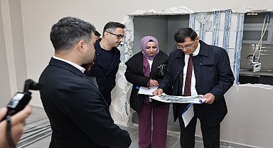 Kütahya Belediye Başkanı Kahveci, Yamantürk Yaşlı ve Engelli Sağlıklı Yaşam Merkezi'nde devam eden çalışmaları inceledi