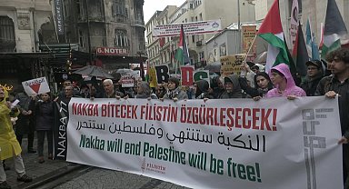 Nakba'nın 77'nci yıl dönümünde İstanbul'da Filistin halkıyla dayanışma yürüyüşü
