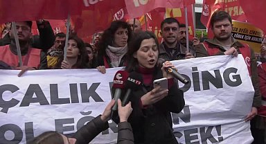 Siyasi parti ve örgütlerden Çalık Holding önünde ‘Erol Eğrek’ eylemi