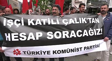 TKP, Sol Parti ve Umut Sendikası'ndan Çalık Holding Ankara Temsilciliği önünde 'Erol Eğrek' protestosu