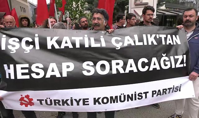 TKP, Sol Parti ve Umut Sendikası'ndan Çalık Holding Ankara Temsilciliği önünde 'Erol Eğrek' protestosu