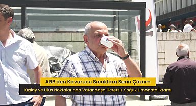 Ankara Büyükşehir Belediyesi'nden vatandaşlara limona ikramı