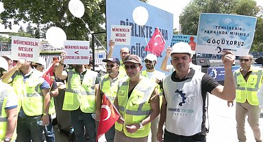 Ankara'da kamu mühendisleri ve teknik personelin mitingi... ''Emeğimiz ve mesleğimiz değersizleştiriliyor''