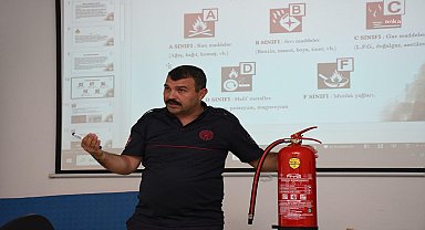 Balıkesir Büyükşehir Belediyesi’nden personele yangın eğitimi