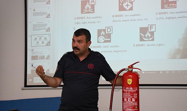 Balıkesir Büyükşehir Belediyesi’nden personele yangın eğitimi