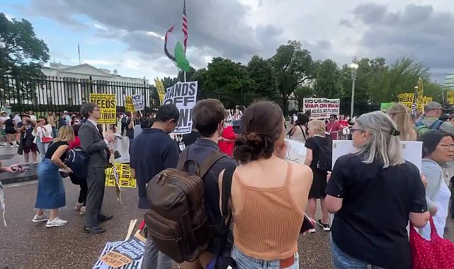 Beyaz Saray önünde savaş karşıtı protesto: “ABD, İsrail'in İran’a yönelik saldırılarından uzak dursun”