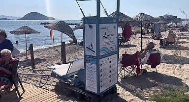 Bodrum Belediyesi'nden halk plajına özel gereksinimli bireyler için raylı sistem