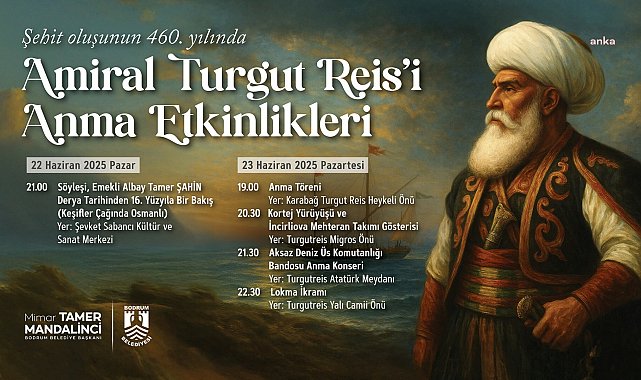 Bodrum’da Turgut Reis anılacak