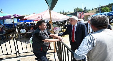 Bozüyük Belediye Başkanı Bakkalcıoğlu, hayvan pazarını ziyaret etti