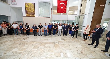 Burdur Belediye Başkanı Ercengiz, personelle bayramlaştı
