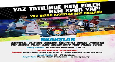 Çeşme Belediye Spor Kulübü yaz spor okulu başvuruları başladı