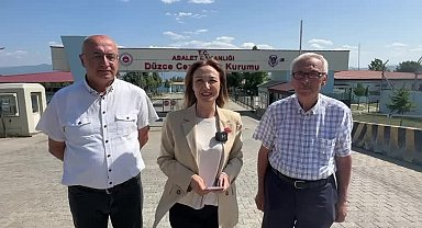 CHP Genel Başkanı Aylin Nazlıaka, Fatoş Pınar Türker’i Düzce Cezaevi'nde ziyaret etti: Bir an önce hak, hukuk, adalet yerini bulsun