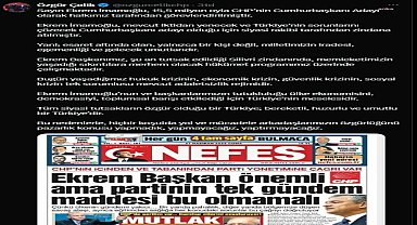 CHP İstanbul İl Başkanı Özgür Çelik: Hiçbir koşulda yol ve mücadele arkadaşlarımızın özgürlüğünü pazarlık konusu yapmadık, yapmayacağız
