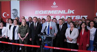 CHP’li Belediye başkanları Ekrem İmamoğlu ve arkadaşlarına destek için Saraçhane’de buluştu