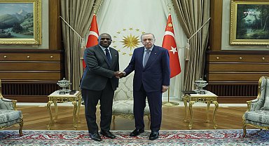 Cumhurbaşkanı Erdoğan, Birleşik Krallık Dışişleri Bakanı Lammy'yi, Cumhurbaşkanlığı'nda kabul etti