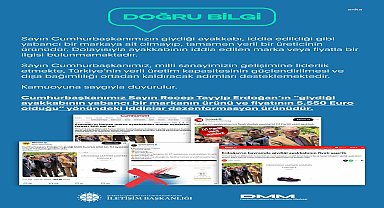 Cumhurbaşkanı Erdoğan’ın ayakkabısının 5 bin 500 avro olduğu iddiası… DMM: İddialar dezenformasyon ürünü