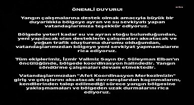 Foça Belediye Başkanı Fıçı’dan yangın bölgesine yönelik yapılan yardım sevkiyatlarıyla ilgili açıklama 