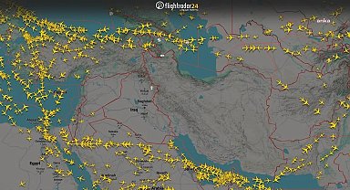 İran ve İsrail arasında kalan bölgede uçuş trafiği durdu