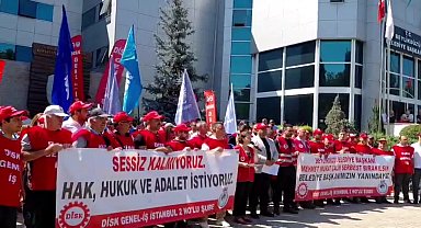 İşçiler, Beylikdüzü Belediye Başkanı Çalık'ın hastalığına rağmen hala cezaevinde tutulmasını protesto etti