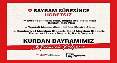 Manavgat’ta belediyeye ait plajlar, otoparklar ve mesire alanları bayram boyunca ücretsiz