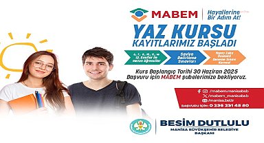 Manisa Büyükşehir Belediyesi Eğitim Merkezi ve Online Dershane Yaz Kursları'na başvurular devam ediyor