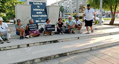 Ortaca'da vatandaşlardan zeytinliklerin madene açılmasını öngören kanun teklifine karşı oturma eylemi
