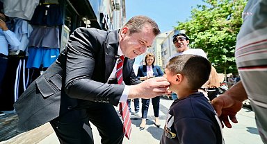 Silivri Belediye Başkanı Balcıoğlu, vatandaşlarla bayramlaştı