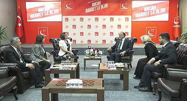 Siyasi partiler arası bayramlaşma... DEM Parti, Saadet Partisi'ni ziyaret etti