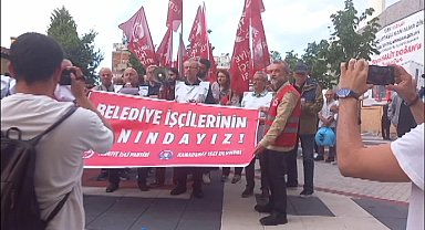 TİP ve KİD'den Samsun'da maaşlarını alamayan işçilere destek