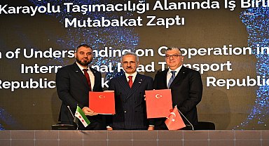 Uraloğlu, Türkiye ile Suriye arasında ''Uluslararası Karayolu Taşımacılığı Alanında İşbirliğine İlişkin Mutabakat Zaptı''nın imzalandığını duyurdu