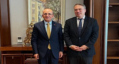 AB Türkiye Delegasyonu Başkanı Büyükelçi Ossowski'den Bakan Şimşek'e veda ziyareti