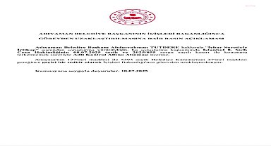 Adıyaman Belediye Başkanı Tutdere İçişleri Bakanlığınca görevden uzaklaştırıldı