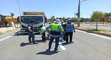 Adıyaman Belediyesi’nden kasis ve yol çizgisi çalışması