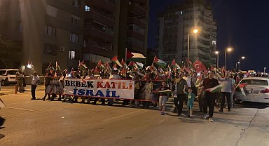 Ankara'daki Filistin yürüyüşünde Erdoğan'a tepki: Sayın Cumhurbaşkanım artık yeter, Gazze'de onlarca çocuk açlıktan öldü