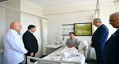 Ankara Valisi Şahin, metan gazından zehirlenen askerleri hastanede ziyaret etti