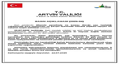 Artvin’de şap hastalığına karşı tedbirler alındı: Hayvan hareketleri 30 gün yasaklandı
