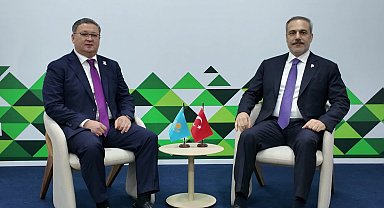 Bakan Fidan, BRICS Liderler Zirvesi'nde Kazakistan Başbakan Yardımcısı ve Dışişleri Bakanı Murat Nurtleu ile görüştü