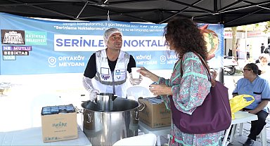 Beşiktaş’ta sıcak havalara karşı serinleme noktaları kuruldu