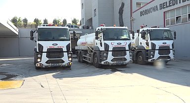 Bornova Belediyesi'nden yangınlarda TOMA tipi tankerlerle örnek uygulama