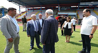 Bursa Büyükşehir Belediyesi, Mustafakemalpaşa İlçe Stadı’nı yeniledi