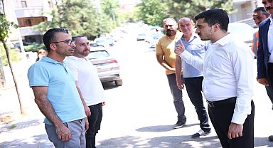 Çankaya Belediye Başkanı Güner, devam eden asfalt çalışmalarını yerinde inceledi 