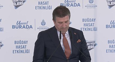 Çatalca'da Buğday Hasat Etkinliği'nde konuşan İBB Başkan Vekili Aslan: “Bir memleket, ancak üreticisi güçlüyse güçlüdür”