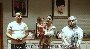 Ceyhan Belediye Başkan Vekili Yıldız'dan SMA hastası İkranur'a doğum günü sürprizi