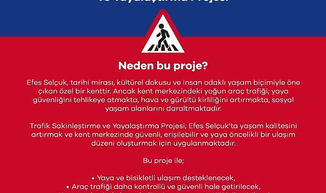 Efes Selçuk’ta yaya öncelikli ulaşım 18 Ağustos’ta başlıyor